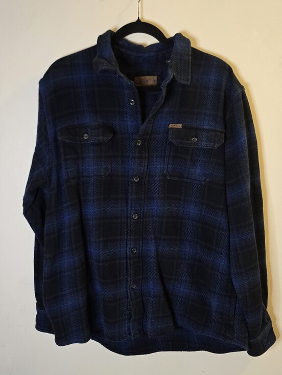 Orvis Other - Orvis Shirt Jacket Blue Plaid Mens Large